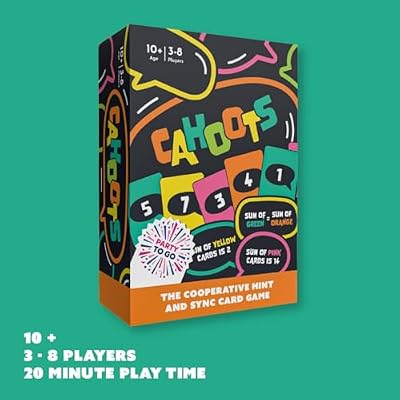 Gamewright - Party to Go - Cahoots Cooperative Hint and Sync Card Game