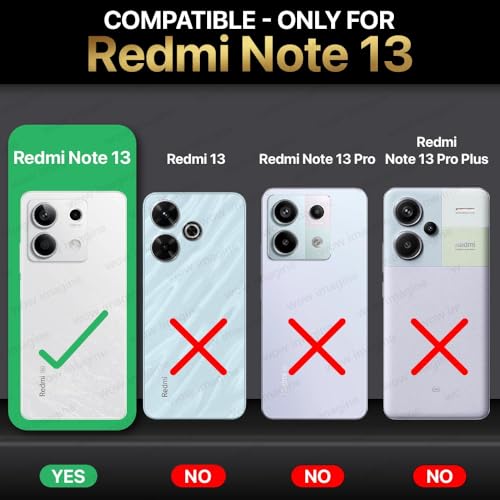 Image of WOW IMAGINE Crystal Clear Transparent Back Case Cover for Redmi Note 13 5G | Full Device & Camera Protection Shockproof TPU Silicone Back Cover Case - Transparent