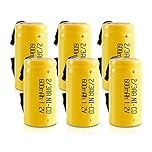 JINTION 2/3 AA Rechargeable AA Ni-Cd 1.2V 2/3AA 600mAh Battery Rechargeable 2/3AA Batteries - 6 Pack(28 * 14mm)