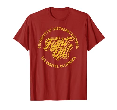 USC Fight On! USC Vintage Script Lettering T-Shirt