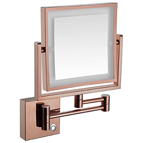 Miroir de maquillage éclairé pour salle de bain avec bras rotatif extensible - 2