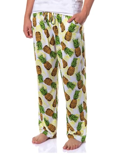 INTIMO PJammy Men's Tropical Pineapples Tossed Print Sleep Pajama Pants for Adults