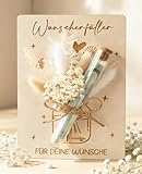 Wunscherfüller Geldgeschenk mit Trockenblumen, Geldgeschenke Verpackung Geburtstag, Kommunion, Erstkommunion, Konfirmation, Firmung, Jugendweihe, Hochzeit, ABI, Einschulung, für Frauen Mädchen