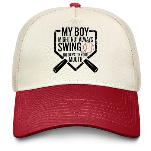 My Boy Might Not Always Swings But I Do Trucker Hat Women Vintage Mesh Hat for Summer