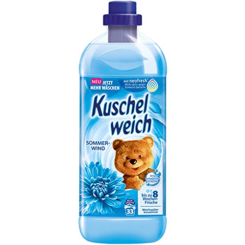 Kuschelweich Sommerwind Weichspüler Flüssigkeit Frisch ergibt 33 Waschladungen 1L