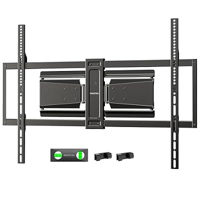 monTEK Heavy Duty Ultra Slim TV Wall Mount for 50-100 Inch TVs Up to 185lbs, Swivel & Tilt & Extension Wall Mount TV Bracket with Articulating Dual Arms, 16/18" Studs Low Profile Full Motion tv Mount