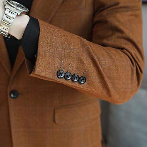 Blazer masculino terno jaqueta, vestido de um botão, blazer sólido trabalho escritório casaco casual