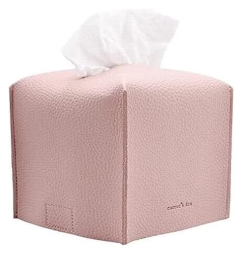 Caja de toallas de papel PU cuadrada multicolor decorativa para oficina