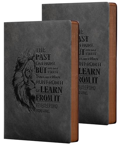 Journal intime vintage lion en cuir souple aux finitions soignées