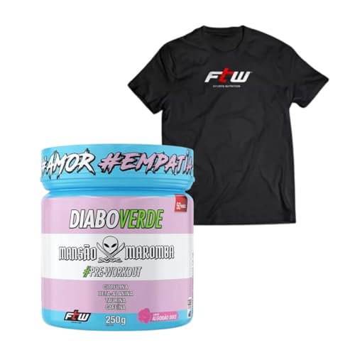 Kit Diabo Verde Mansão Maromba 250g + Camiseta - FTW (Algodão Doce) (M)