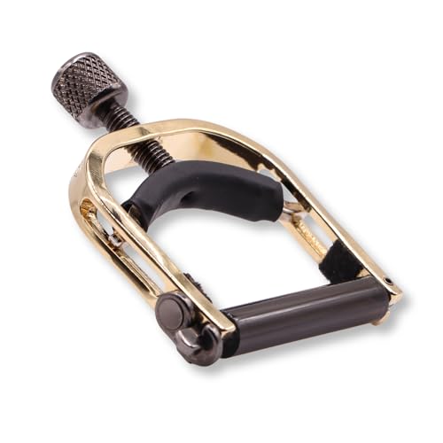 Paige Capo for Banjos – USA Made Adjustable Tension, Buzz-Free - Gold Nickel Finish