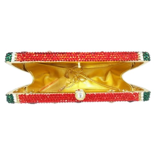 Image of RomanticDesign Cute Watermelon Rhinestone Evening Clutch for Women Glitter Crystal Purse Party Cocktail Banquet Handbag