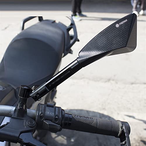 Espejo retrovisor de aluminio CNC verde con corte triangular premium para Yamaha MT 10 5