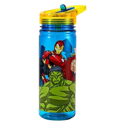 Botella de agua Vengadores para niños, Tritan reutilizable sin BPA Cover