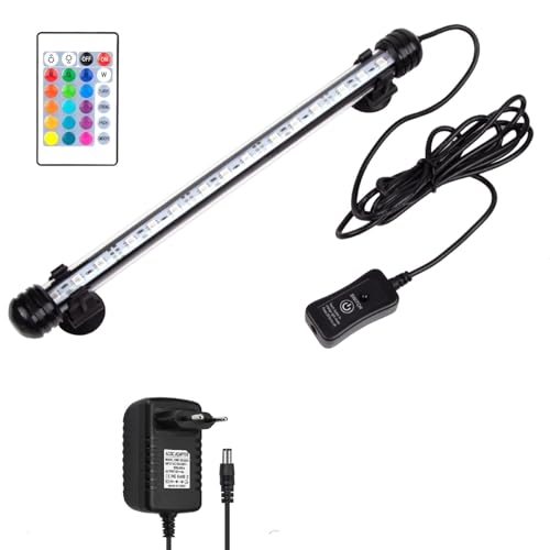MPANDA Lumière d’aquarium colorée, LED Éclairage d'aquarium, RGB Lampe Tube Aquarium Dimmable Submersible IP68 étanche pour Aquariophilie Fish Tank...