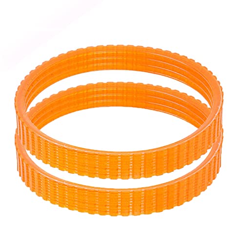 2 Courroies Rabot Électrique 10mm X 215mm PU Orange - Compatible 1900B, Remplacement Haute Performance
