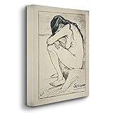 Giallobus - Cuadro - Vincent Van Gogh - Tristeza - Lona Telar Premium Alto Espesor - 35x50 - Listo para Colgar - Cuadros Modernos para el hogar