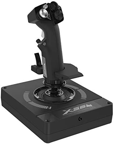 Logitech G X56 H.O.T.A.S Throttle and Joystick Flight Simulator Game Controller, 4 Spring Options, +189 Programmable Controls, RGB Lighting, 2x USB, PC - Black - 4