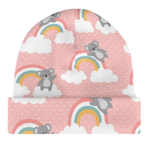 Cute Koala and Rainbow Kids Beanie Hat for for Girls Boys Children Cap Winter Knitted Chemo Cancer Headwear Accessories Gifts Decoration4