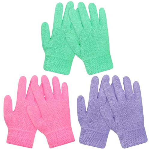 Image of ONESING Kids Knit Gloves - Stretchy Gloves for Boys Girls Winter, Solid Finger Gloves for Children