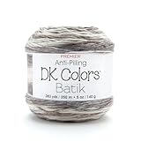 Premier Yarns Anti-Pilling DK Colors Batik Yarn, Ideal Yarn for Crocheting and Knitting, Lightweight Acrylic Yarn, Machine-Washable, Cloudy Day, 5 oz, 383 Yards