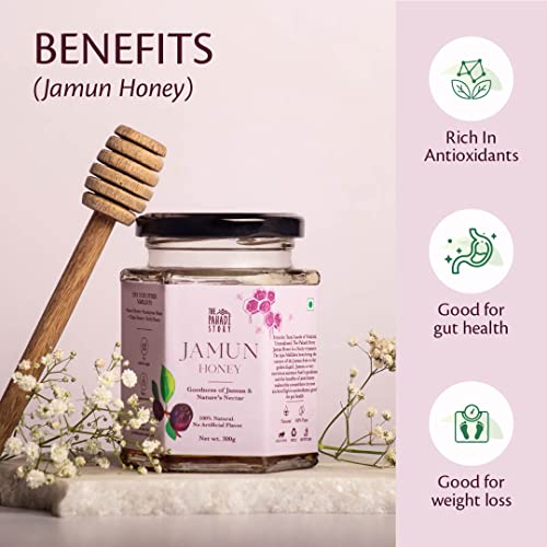 Miel pura de Jamun 300g en botella de vidrio miniatura 2