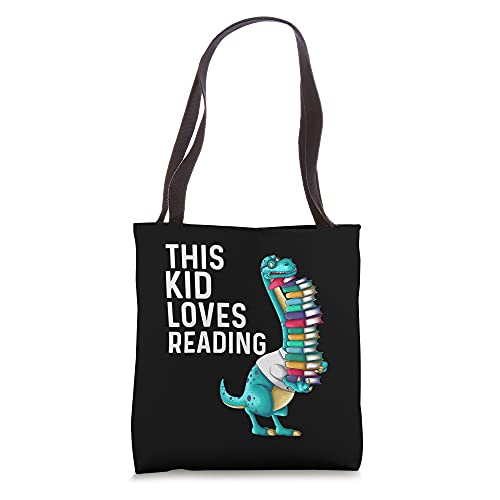 Bolso tipo tote para niños con diseño de libros divertidos