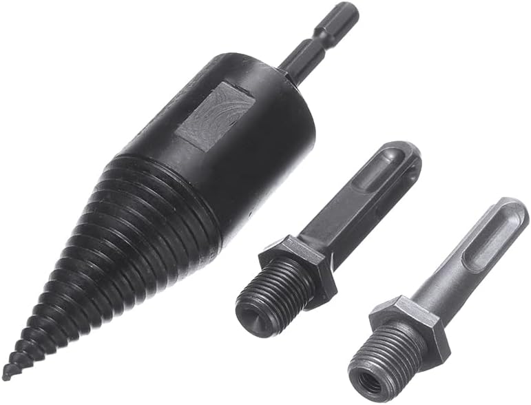 4Pcs High Speed Steel Log Splitter Firewood Wood Splitting Splitter Electric Hammer Drill Cone for Woodworking 32mm