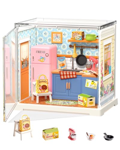Rolife Super Creator Kit de Maison Miniature DIY, Maison de Poupée pour Enfants à Noël ou pour Leur Anniversaire,Décoration de Kits de Modèles à Monter pour Adultes (Homely Baking Kitchen)
