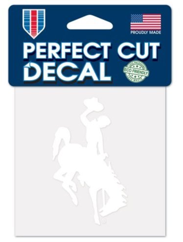 WinCraft NCAA University of Wyoming Cowboys Logo 4" x 4" Inch Outdoor White Decal