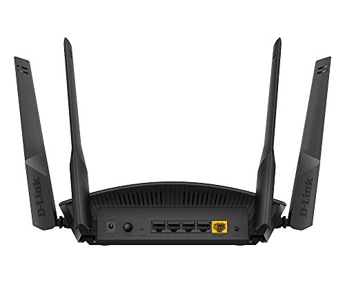 D-Link Roteador Wi-Fi AX1800 Gigabit 4 antenas DIR-X186, Preto, AX1801