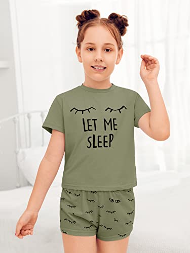Image of Kingdenergy Girls Summer Cute Print Shorts Set T-Shirt and Short Pant 2 Piece Outfits Clothing Sets