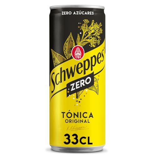 Schweppes Tónica Zero, Sin Azúcar ni Calorías - Lata 33cl