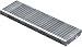 Produktbild Fenau  1000 x 305 mm - Gitterrost-Stufe (R11) XSL, MW: 30/10 mm, verzinkt, Stahl-Treppenstufe nach DIN-Norm, Fluchttreppen geeignet, Anti-Rutsch-Wirkung