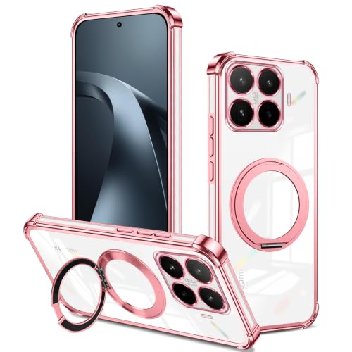 Xiaomi 17T Pro �P�[�X �N���ATPU�����O�t�� 360°��]�X�^���h �V���I�~ 17T Pro �J�o�[ �����O �}�O�l�b�g���� �c�����p�x �Ή��ԍڃz���_�[ �X�g���b�v���t�� �}�b�g���� �w��h�~ ���ϖh�~ �ϏՌ� ����~�� xiaomi 1