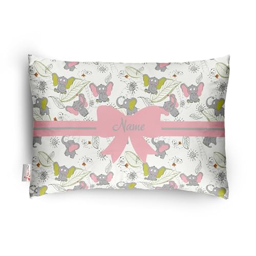 Image of Personalized Pillow for Kids - Custom Name, Super Soft Cotton Cushion for Infants & Toddlers, 1 Month to 5 Year Olds, Keeps Head & Neck Comfortable, Adorable Prints, Body Positioner