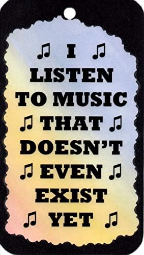Set of 3 Music Notes Door Hanger, Wall Hanging Sign, Refrigerator Magnet. Musician, Band, Orchestra, Choir Gifts. 5074H I Listen to Music That Doesn't Even Exist Yet image 3