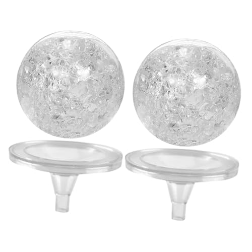 TOYZFRIENDY Esfera de Exhibición Agrietada Esfera Transparente para Interiores Juego de Adornos para Fuente Decorativa Decoración de Casa y Pecera 5 Cm 1 Juego