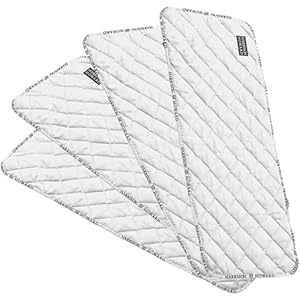 Harrison Howard Medicine-Retaining Shock-Absorbing Pressure Sores Prevention Quilted Leg Wraps for Horse Set of 4-White L