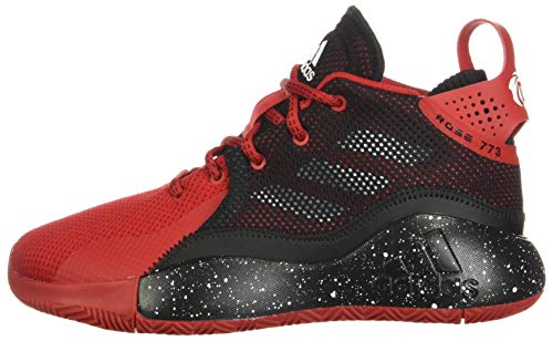 Adidas D Rose 773 Tênis de basquete infantil , Scarlet/Black/White, 5 Big Kid
