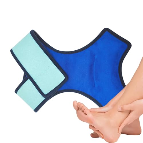 Embalaje de hielo de tobillo, embalaje de paquete de hielo de tobillo,Prive de pie de gel de compresión de compresa caliente y fría reutilizable | Paquetes de hielo de pie ligero para deportes