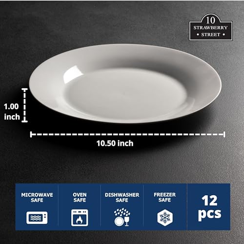 10 Strawberry Street CATERING-12-DINNER-W 10.5 Inch Catering Round Dinner Plate thumb #2