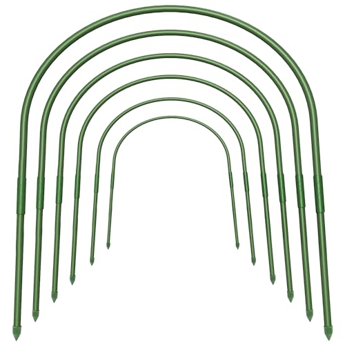 LLPEIJIE026 Garten Schattierungsnetz Schattiernetz,4-poliges Schattennetz,60% -70% UV-Beständiges,mit Ösen,für Garten/Pflanze/Gewächshaus/Scheune/Außen/Hof/Dach,anpassbare Größe (2x3m/6.6x9.8ft) 2 F.O.T Gewächshaus-Hoops, 6Pcs rostfrei Wachsen Tunnel Stahl mit Kunststoff Beschichtet Unterstützung Hoops Rahmen für Garten Stoff, Pflanze Unterstützung Garten Stakes (34.7" x 20.5")
