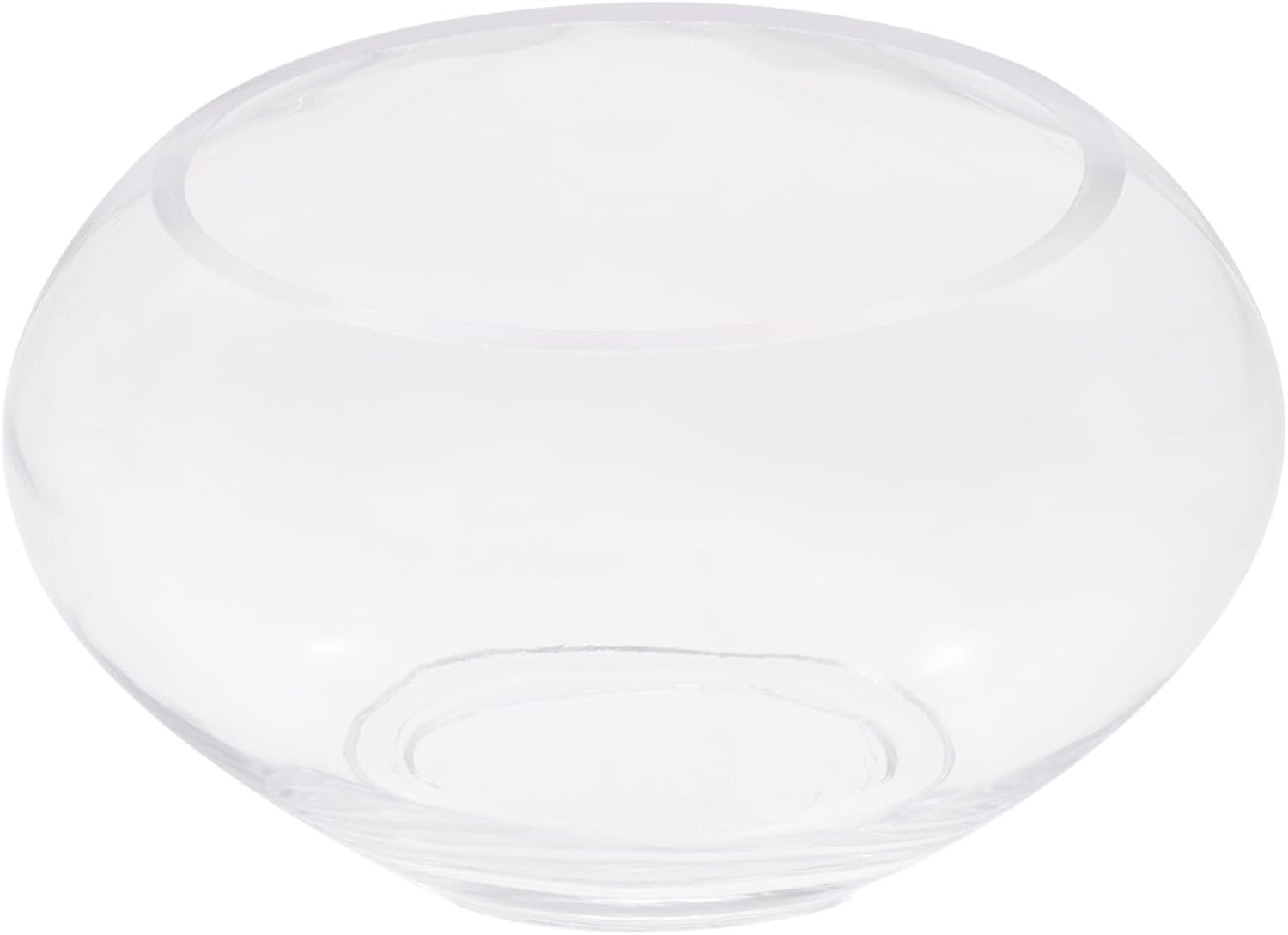 SUPVOX Landscape Glass Fish Tank Transparent Pot for Home Office Decor for Hydroponics and Small Plants Sturdy and Attractive Desktop Aquarium