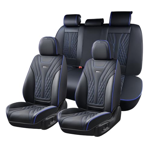 Image of Coverado Car Seat Covers, Car Seat Covers Front Seats, 2-Pack Front Seat Cover, Nappa Leather Waterproof Seat Covers, Car Seat Protectors, Automotive Seat Covers Universal Fit for Most Vehicles