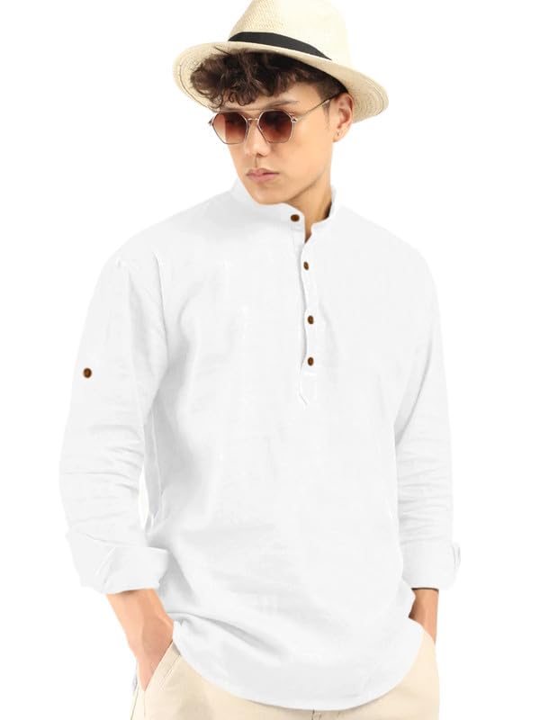 royalscout Men's Cotton Blend Full Sleeve Kurta Shirts Pack of 1 Designed for Festive Moments, Cultural Functions, or Casual Gatherings-picture-36