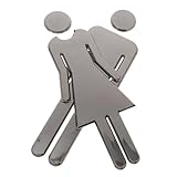 Cabilock Edelstahl Toilettenschild Selbstklebend Gebürstet Herren Damen Wc Zeichen Robust und Elegant für Öffentliche Räume Wie Hotel Restaurant Büro und Klinik