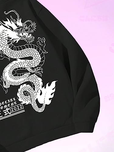 Men's Hoodies Graphic Print Long Sleeve Drawstring Pullover Sweatshirt with Pocket Trendy3