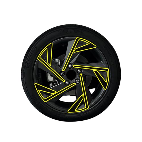 BOGAR TECH DESIGNS Rim Chrome Delete Overlay Film Compatible with Hyundai Elantra 2021-2025, Gloss Black