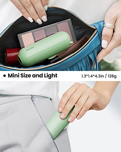 Image of Gaiatop Mini Handheld Fan, Portable Personal Folding Cooling Hand Fan Rechargeable Battery Operated with 2 Speed USB Desk Fan for Home Office Travel (Green)